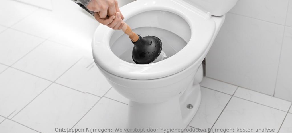 Wc verstopt door hygiëneproducten Nijmegen: kosten analyse